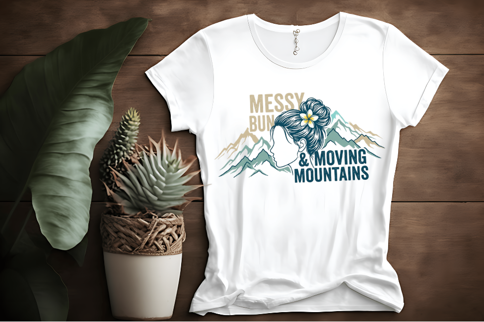 Messy Bun & Moving Mountains Tee