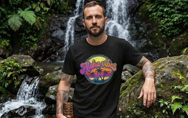 Retro "Aloha Vibes" Premium Tee