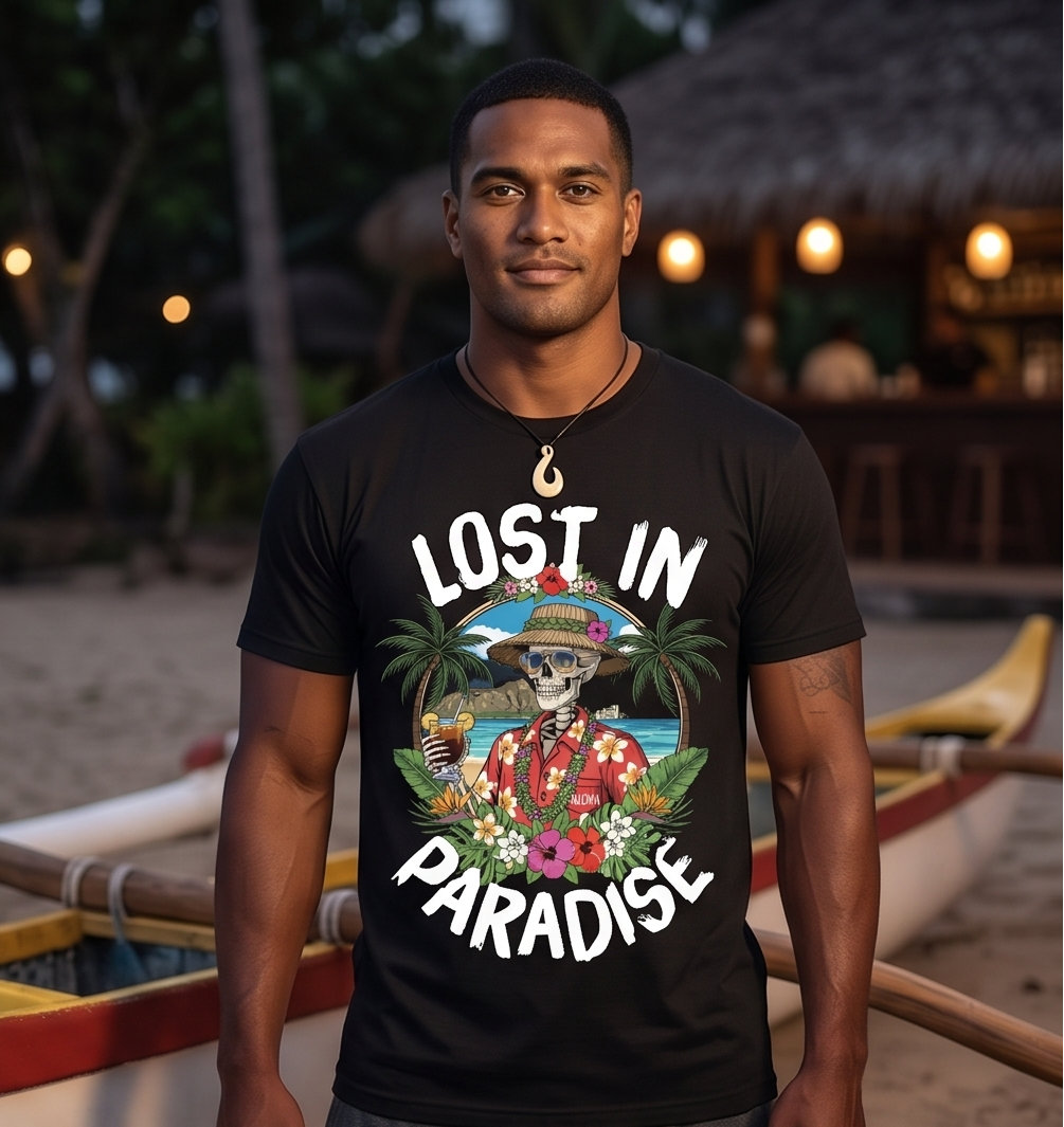 lost in paradise graphic tee