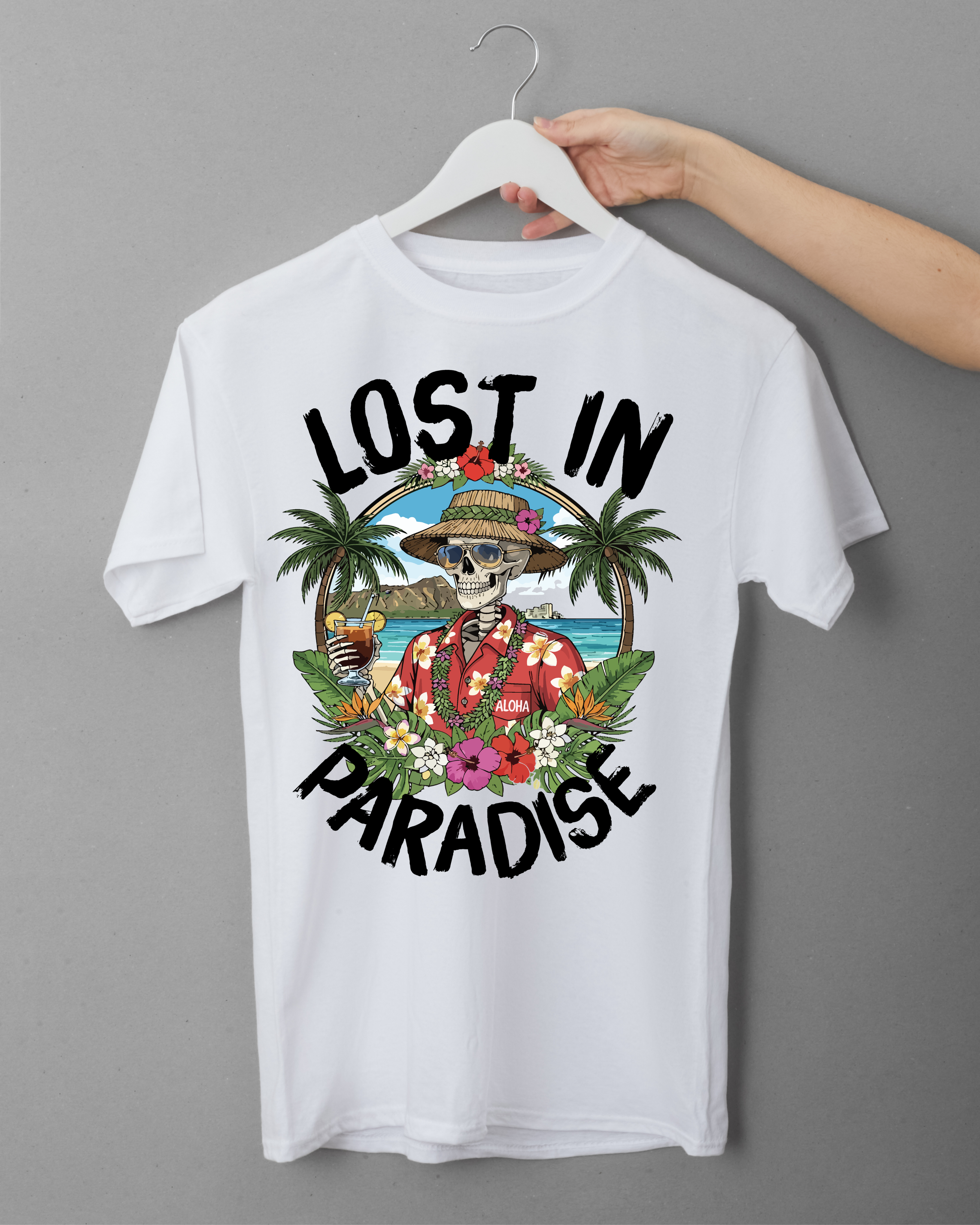 lost in paradise graphic tee