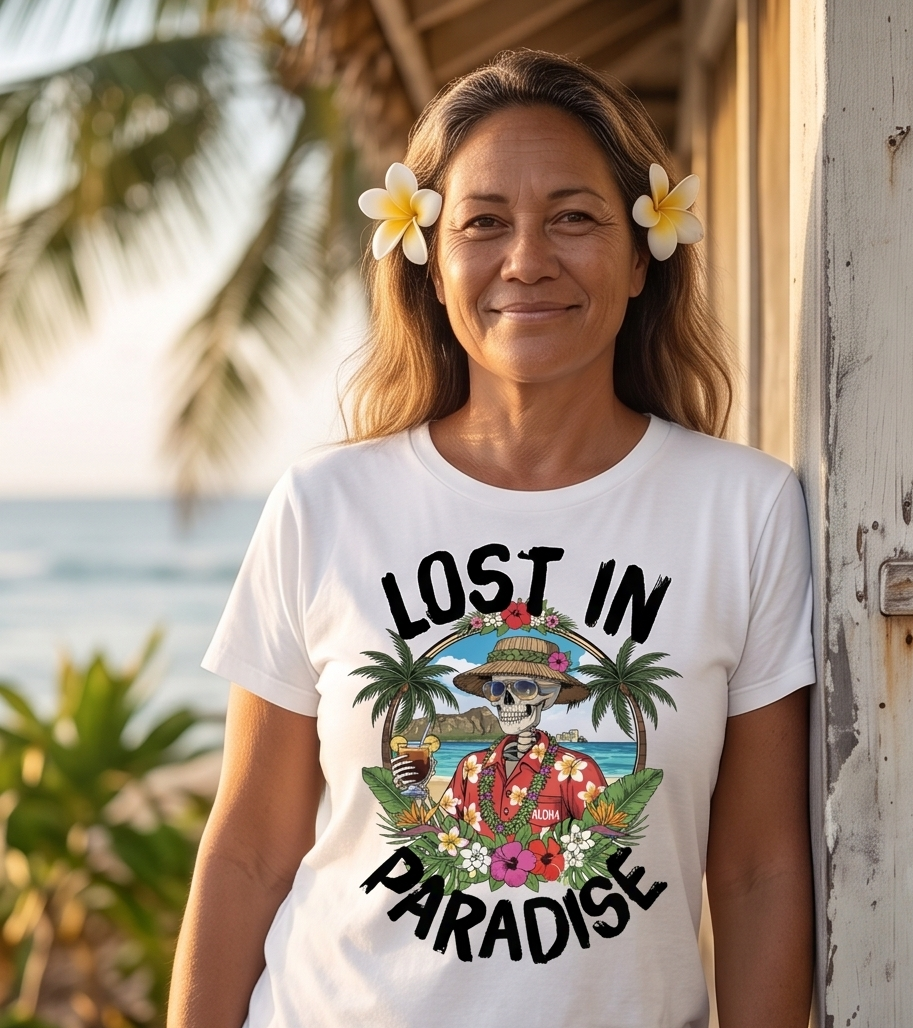 lost in paradise graphic tee